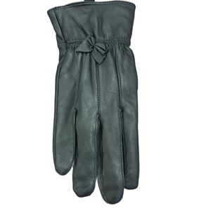 Black Leather Gloves Size :L